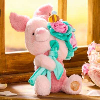 Peluche Porcinet avec fleurs de taille moyenne, Winnie l'Ourson, 22&nbsp;cm