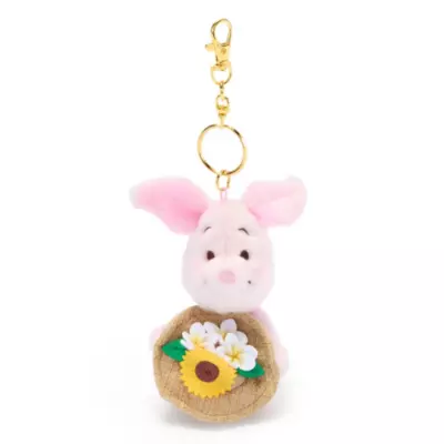 Disney Store Japan - Winnie Puuh - Ferkel - Summertime Soft Toy Keyring Kollektion - Kuscheltier-Schl&uuml;sselanh&auml;nger - 7 cm