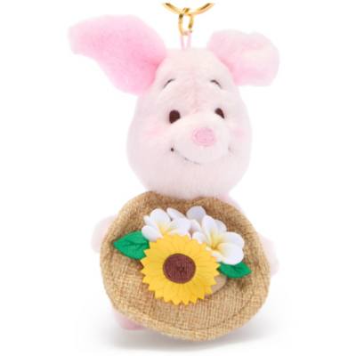 Disney Store Japan - Winnie Puuh - Ferkel - Summertime Soft Toy Keyring Kollektion - Kuscheltier-Schl&uuml;sselanh&auml;nger - 7 cm