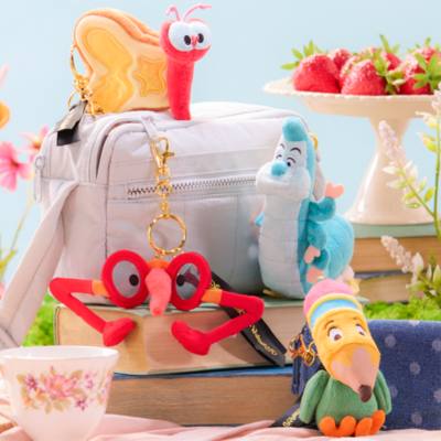 Disney Store Japon Porte-cl&eacute;s peluche Oiseau &agrave; lunettes, Alice au Pays des Merveilles, 15&nbsp;cm