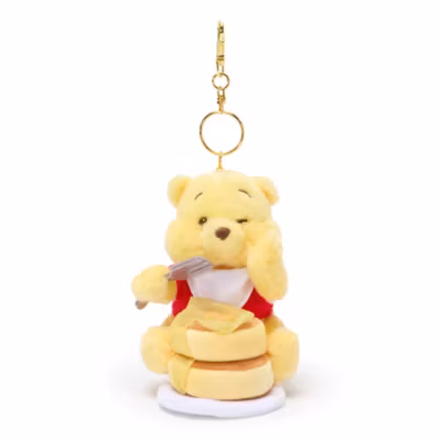 Ciondolo per borsa peluche Winnie the Pooh con pancake Disney Store Japan, 13,5 cm