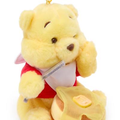 Ciondolo per borsa peluche Winnie the Pooh con pancake Disney Store Japan, 13,5 cm