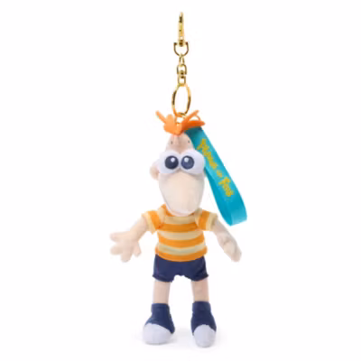 Disney Store Japon Breloque de sac en peluche Phin&eacute;as Flynn, Phin&eacute;as et Ferb, 20,5&nbsp;cm