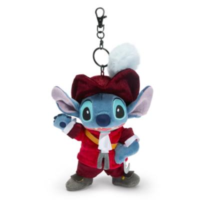 Disney Store Japan Stitch as Captain Hook Soft Toy Bag Charm, Disney Villains, Peter Pan - 15cm