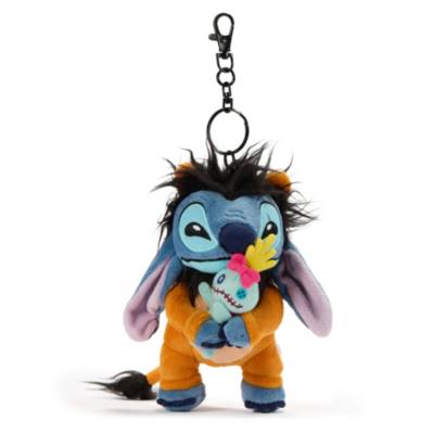Disney Store Japan Stitch as Scar Soft Toy Bag Charm, Disney Villains, The Lion King - 15cm