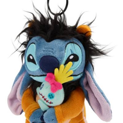 Disney Store Japan Stitch as Scar Soft Toy Bag Charm, Disney Villains, The Lion King - 15cm