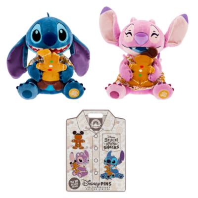 Stitch Attacks Snacks Gingerbread Pin Set and Soft Toy Collection