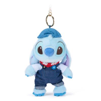Lilo & Stitch - Stitch - Denim - Schlüsselanhänger mit kleinem Kuscheltier - 18 cm
