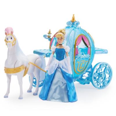 Cinderella Doll, Horse and Light-Up Carriage Deluxe Gift Set - 30cm