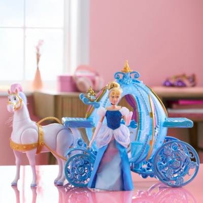 Cinderella Doll, Horse and Light-Up Carriage Deluxe Gift Set - 30cm