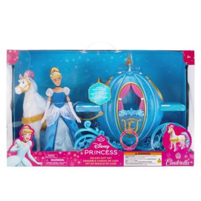 Cinderella Doll, Horse and Light-Up Carriage Deluxe Gift Set - 30cm