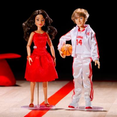 Ensemble de poup&eacute;es Troy Bolton et Gabriella Montez collector en &eacute;dition limit&eacute;e, 20e&nbsp;anniversaire de High School Musical, 28&nbsp;cm