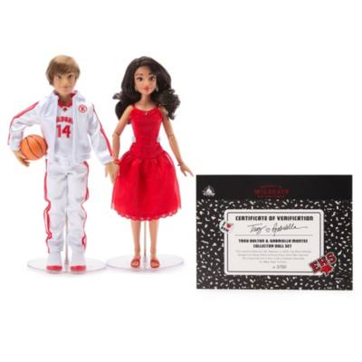 Ensemble de poup&eacute;es Troy Bolton et Gabriella Montez collector en &eacute;dition limit&eacute;e, 20e&nbsp;anniversaire de High School Musical, 28&nbsp;cm