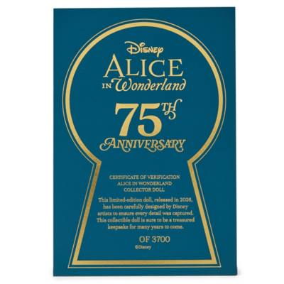 Poup&eacute;e 75e&nbsp;anniversaire d'Alice au Pays des Merveilles en &eacute;dition limit&eacute;e, 42&nbsp;cm