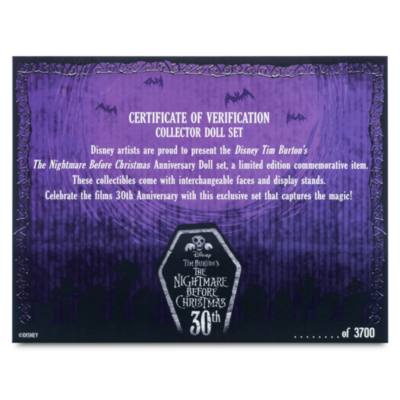 Tim Burton's The Nightmare Before Christmas 30th Anniversary Limited Edition Doll Set