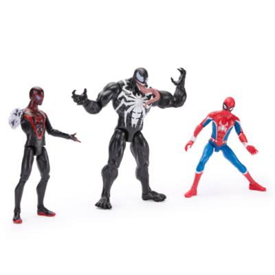 set figuras acci&oacute;n parlantes Spider-Man, Miles Morales y Venom