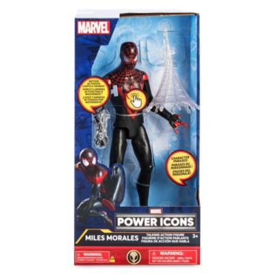 Miles Morales Spider-Man Marvel Power Icons Talking Action Figure