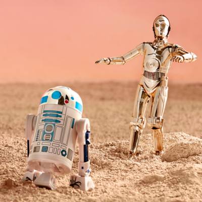 R2-D2 and C-3PO Action Figures with Lights and Sounds, Star Wars