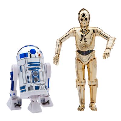 R2-D2 and C-3PO Action Figures with Lights and Sounds, Star Wars