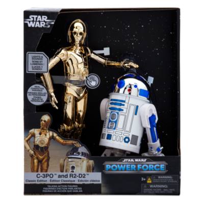 R2-D2 and C-3PO Action Figures with Lights and Sounds, Star Wars