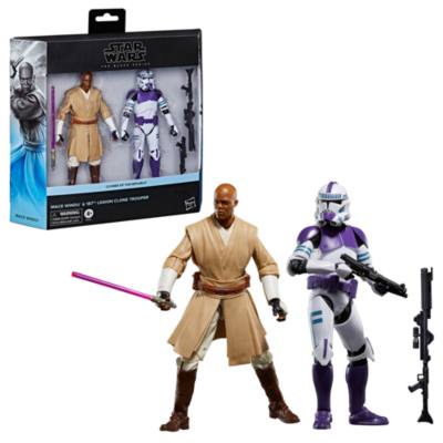 Hasbro Mace Windu & 187th Legion Clone Trooper 6'' The Black Series Action Figures, Star Wars
