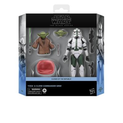 Hasbro Yoda & Clone Commander Gree The Black Series Action Figures, Star Wars: The Clone Wars