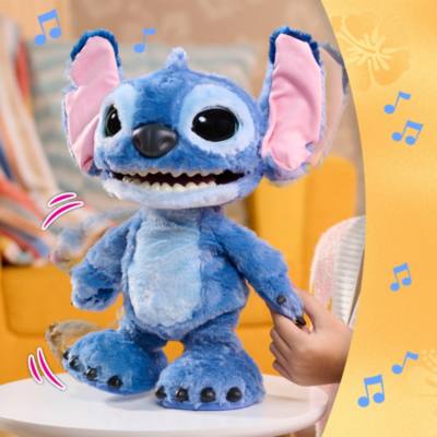 Just Play Disney Ultimate Stitch Interactive Feature Soft Toy, Lilo & Stitch Live Action
