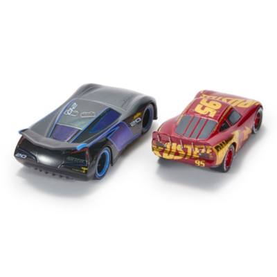 Coches escala Rayo McQueen y Jackson Storm, Cars de Disney y Pixar