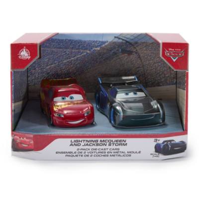 Coches escala Rayo McQueen y Jackson Storm, Cars de Disney y Pixar