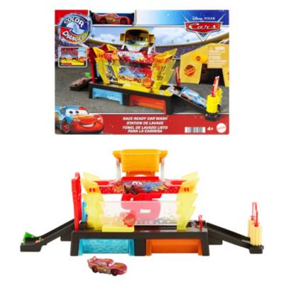 Mattel, set juego lavado coches cambio color preparaci&oacute;n carrera, Disney y Pixar Cars