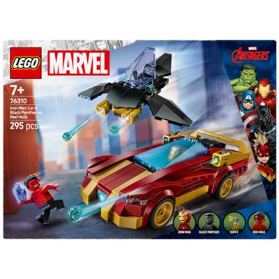 LEGO Marvel Iron Man Car & Black Panther vs. Red Hulk Set 76310