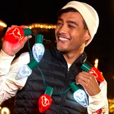 Mickey Mouse Icon Light-Up Festive Glow Large Bulb Necklace