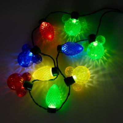 Mickey Mouse Icon Coloured Light-Up Festive Glow Necklace