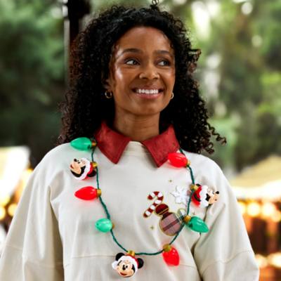 Mickey Mouse Christmas Light-Up Necklace