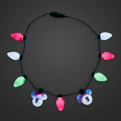 Mickey and Minnie Mouse Light-Up Festive Glow Necklace
