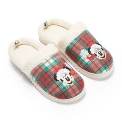 Pantofole adulti tartan Topolino Collezione Natale