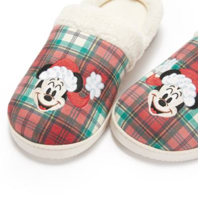 Pantofole adulti tartan Topolino Collezione Natale