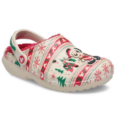 Crocs Santa Mickey Mouse Fair Isle Holiday Clogs for Adults