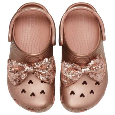 Crocs - Micky Maus Symbol - Ros&eacute;goldfarbene Clogs f&uuml;r Erwachsene