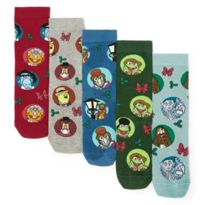 Die Muppets Weihnachtsgeschichte - Socken mit Weihnachtsmotiven - 5-teiliges Set