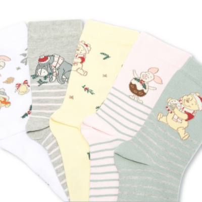 Winnie the Pooh Christmas Socks for Adults, Set of 5