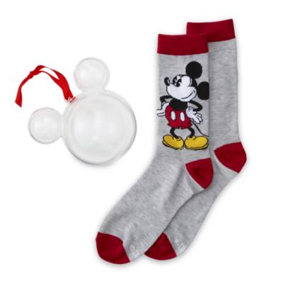 Disney Store - Micky Maus - 1 Paar Socken f&uuml;r Erwachsene als Dekorationsst&uuml;ck zum Aufh&auml;ngen