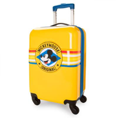 Disney Store Mickey Mouse Yellow Rolling Luggage