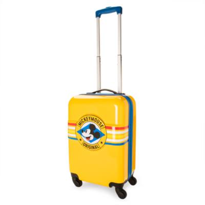 Disney Store Mickey Mouse Yellow Rolling Luggage