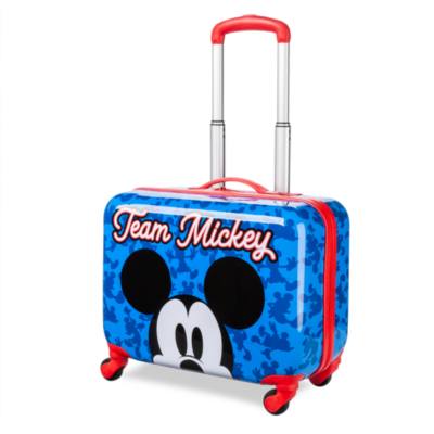 Disney Store Mickey Mouse Blue Rolling Luggage Disney Store