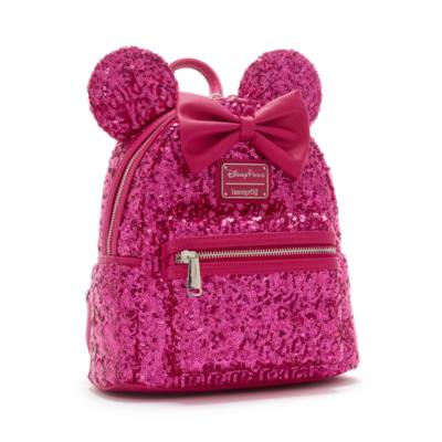 Loungefly Mini sac à dos Minnie à sequins, Colour Story Magenta | shopDisney