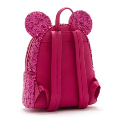 Loungefly Minnie Mouse Colour Story Magenta Sequin Mini Backpack