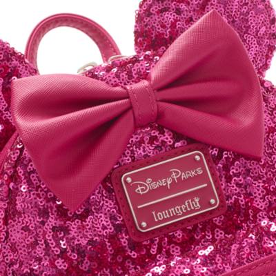 Loungefly Minnie Mouse Colour Story Magenta Sequin Mini Backpack