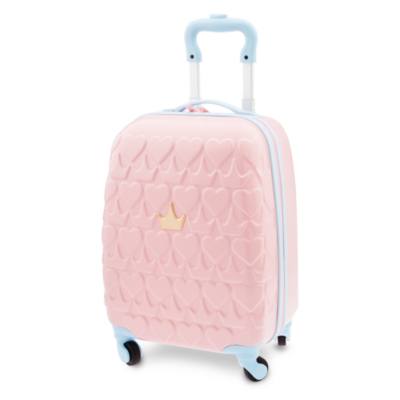 Pink rolling luggage deals