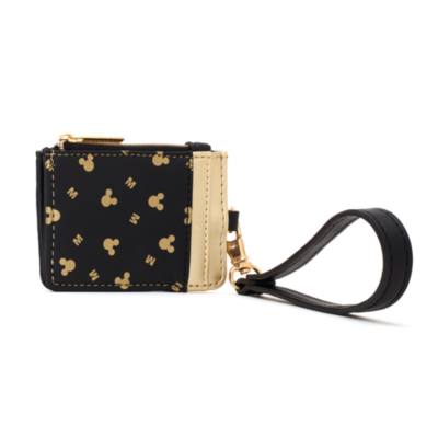 Cartera monedero negra y dorada Mickey Mouse, Disney Store